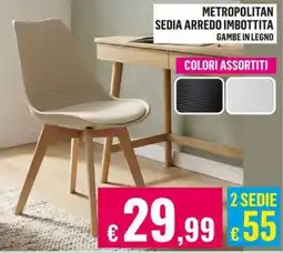 Satur Metropolitan sedia arredo imbottita offerta