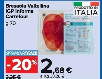 Carrefour Market Bresaola offerta