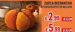 Satur Zucca decorativa in tessuto effetto velluto offerta