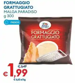 MD Discount Formaggio grattugiato Malga Paradiso offerta