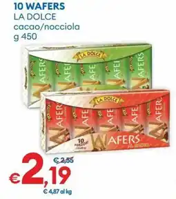 MD Discount Wafers La Dolce cacao/nocciola offerta