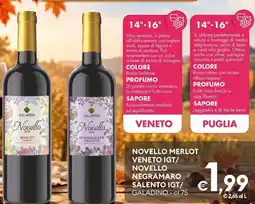 MD Discount Novello Merlot Veneto IGT/Novello Negroamaro Salento IGT/Galadino offerta