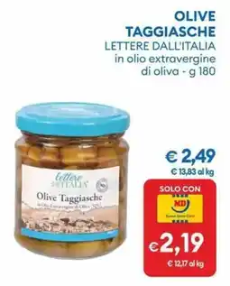 MD Discount Olive Taggiasche Lettere dall'Italia offerta