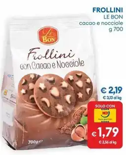 MD Discount Frollini con Cacao e Nocciole Le Bon offerta