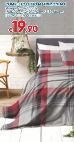 MD Discount Completo letto matrimoniale stampato in flanella offerta
