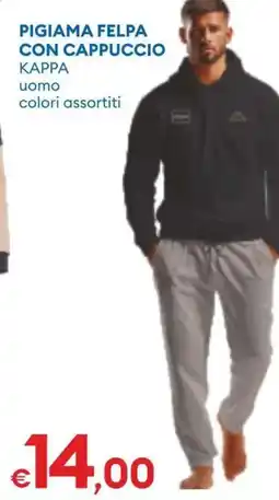 MD Discount Pigiama felpa con cappuccio Kappa uomo offerta