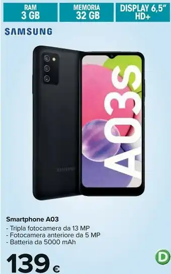 Galaxy a03s 5.000mah display 6.5” hd+ tft lcd 32gb blue