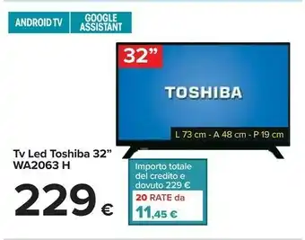 Carrefour Tv led wa2063h offerta