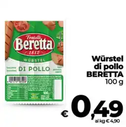 Coop Würstel di pollo Beretta offerta