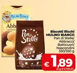 Coop Biscotti Ricchi Mulino Bianco Pan di Stelle offerta