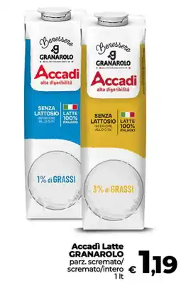 Coop Accadi Latte Granarolo offerta