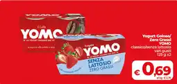 Coop Yogurt Goloso senza lattosio YOMO offerta