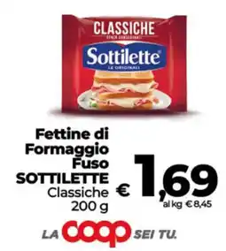 Coop Fettine di Formaggio Fuso Sottilette Classiche offerta