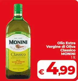 Coop Olio Extra Vergine di Oliva Classico MONINI offerta