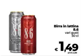 Birra in lattina 8.6