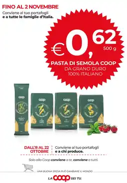 Coop Pasta di semola Coop da Grano Duro offerta