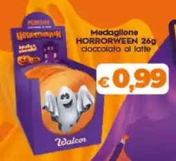 Coop Medaglione Horrorween cioccolato al latte Walcor offerta