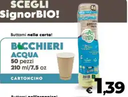 Coop Bicchieri acqua Signor Bio offerta