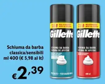 Gillette Schiuma da barba classica/sensibili