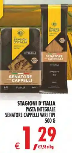 Decò Local Stagioni d'Italia pasta integrale senatore cappelli offerta