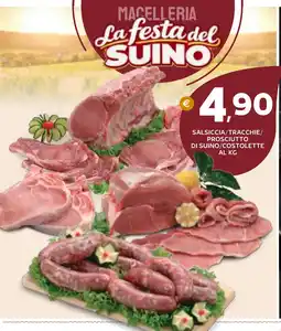 Extra Supermercati Salsiccia/tracchie/prosciutto di suino/costolette offerta