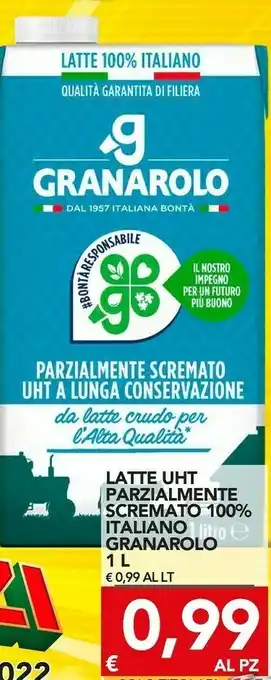 TuoDi Latte uht parzialmente scremato a lunga conservazione 1000 g(ml) offerta
