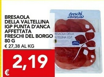 TuoDi Bresaola della valtellina igp punda d'anca affettata offerta