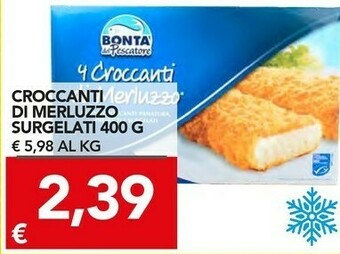 TuoDi Bontà del pescatore - 4 croccanti di merluzzo 400 g(ml) offerta