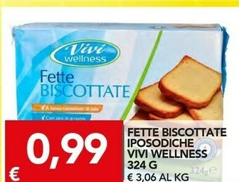 Fette biscottate a basso contenuto di sale 324 g(ml)