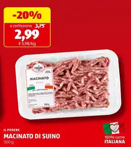 ALDI Il Podere macinato di suino offerta