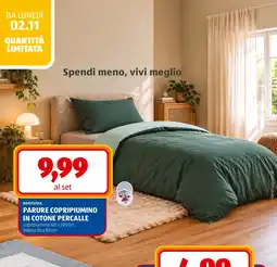 ALDI Parure copripiumino in cotone percale offerta
