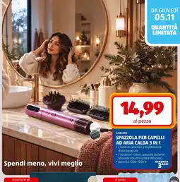 ALDI Spazzola per capelli ad aria calda 3 in 1 offerta