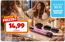 ALDI Spazzola per capelli ad aria calda 3 in 1 offerta