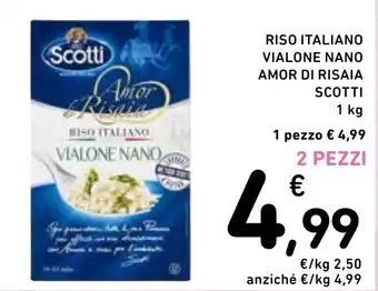 Riso italiano vialone nano amor di risaia Scotti