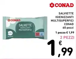 Spazio Conad Salviette igienizzanti multisuperfici Conad offerta