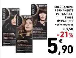 Spazio Conad Colorazione permanente per capelli Syoss by Palette offerta