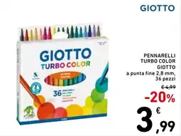 Spazio Conad Pennarelli Turbo Color Giotto offerta