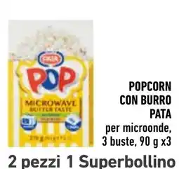 Spazio Conad Pop popcorn con burro Pata offerta