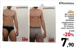 Spazio Conad Set 3 slip o 2 boxer uomo Superga offerta