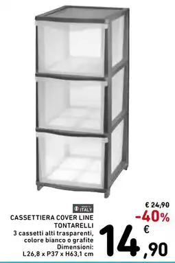 Spazio Conad Cassettiera Cover Line Tontarelli offerta