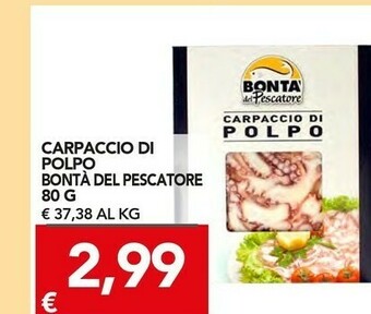 TuoDi Bonta del pescatore carpaccio di polpo offerta