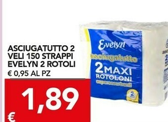 TuoDi Asciugatutto 2 veli 150 strappi evelyn 2 rotoli offerta