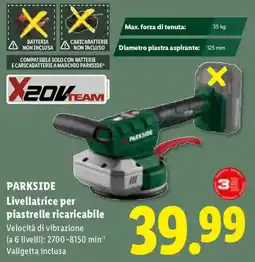 Lidl Livellatrice per piastrelle ricaricabile Parkside offerta
