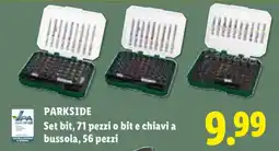 Lidl Parkside Set bit offerta