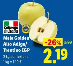 Lidl Mele Golden Alto Adige/Trentino IGP offerta