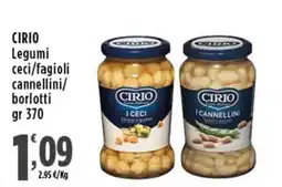 Rossotono Carrefour Cirio legumi ceci/fagioli cannellini/borlotti offerta
