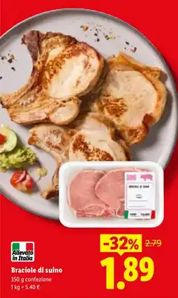 Lidl Braciole di suino offerta