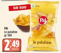 Rossotono Carrefour Pai le patatine offerta