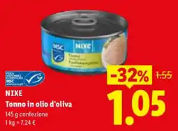Lidl Nixe Tonno in olio d'oliva offerta