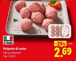 Lidl Polpette di suino offerta